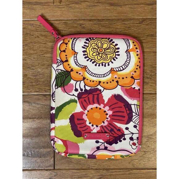 VERA BRADLEY Tablet E-Reader Sleeve Case Zip Around Clementine - Picture 1 of 6